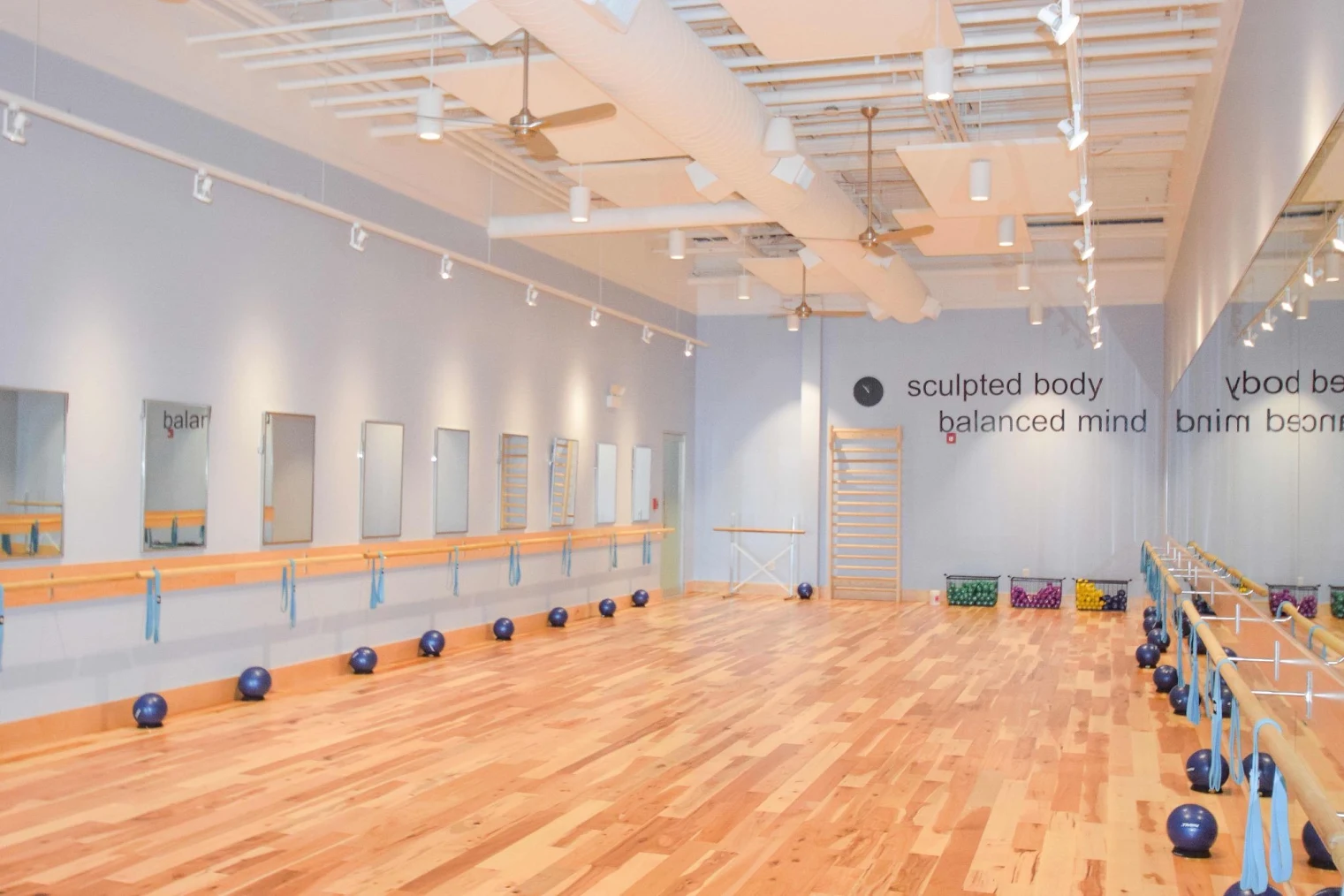 an empty barre studio